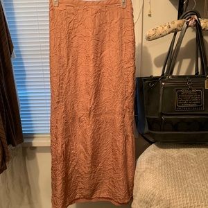 J.Jill 100% silk Tea Rose ankle length skirt